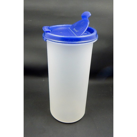 Tupperware Modular Mates Round 1641-2 Blue Shaker And Pour Keeper Lid 1913-4 - Picture 1 of 9